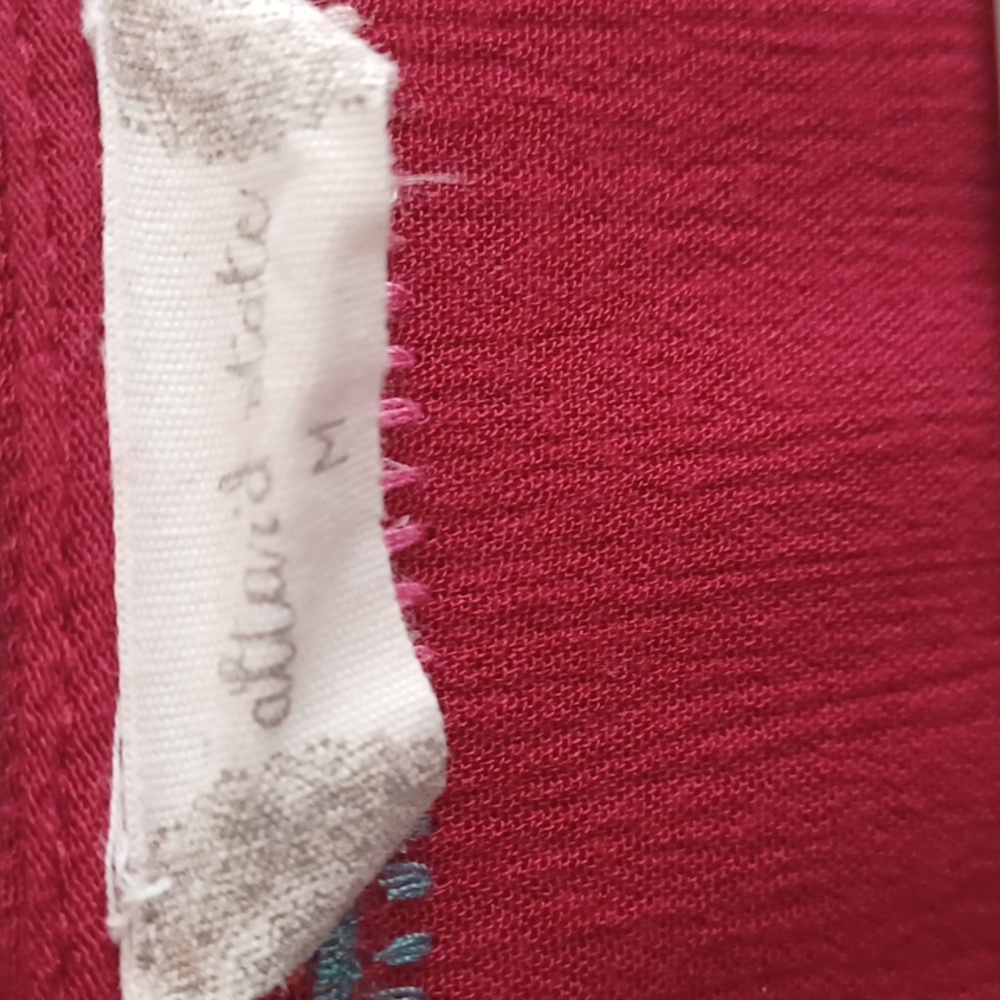 Altar'd State Red Embroidered Bell Sleeve Dress | M - Picture 3 of 5